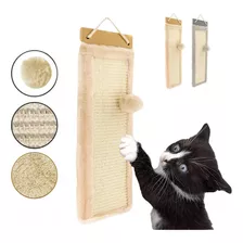 Rascador Sisal Colgante Kanino Para Gato Protector De Muebles Muros Color Beige