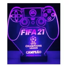 Troféu Led Acrílico Ps4 Xbox Fifa21 Fifa 21 Personalizado 