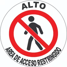 Etiqueta De Piso Alto Area De Acceso Restringido 45 Cm