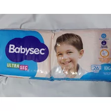 Pañales Babysec Ultrasec Hiperpack Xxg 26 Pañales