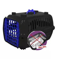 Caixa De Transporte Cães Gatos Nº2 Burdog Cor Azul/black