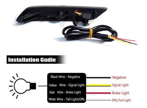 Luz Trasera De Parachoques Led Para Honda Civic 2013-2015  Foto 6