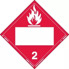 Labelmaster Zt8 Flammable Gas Hazmat Placard Blank