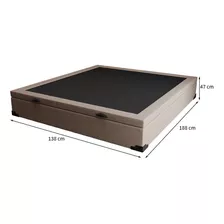 Base Para Cama Box Casal Martin Premium Com Baú Linho (47... Cor Cru