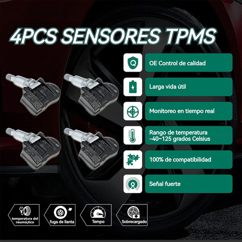 B Sensor Tpms Presion Llanta For Hyundai Santa Fe Kia Carens Foto 2