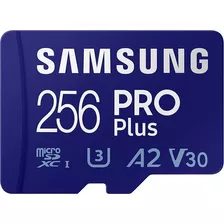 Memoria Micro Sd Samsung Pro Plus 256gb 4k U3 A2 V30 160mb/s