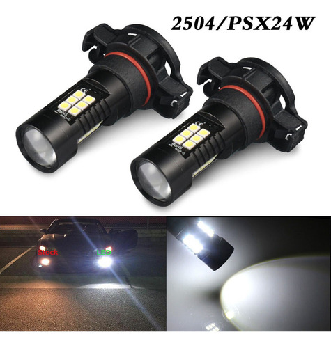 Led Foco De Nieblas 2504 Psx24w 6000k Luz Blanca Para Dodge Foto 2