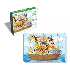 Juego De Mesa Rompe Cabezas Puzzle En Caja Zoo 24 Piezas