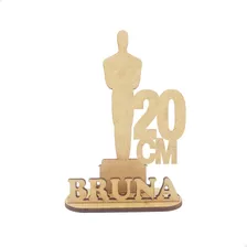 25 Uni Estatueta Troféu Oscar 20cm Nome Personalizado 