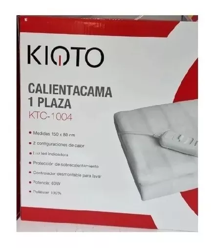 Calienta Cama Kioto Ktc-1004 1 Plaza (150 X 80 Cms)