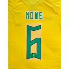 Nome Número Personalizado Fonte Camisa Seleção Brasileira