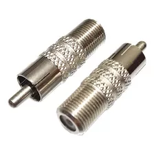 2 Adaptadores De Entrada Rca Para Cabo De Antena Coaxial