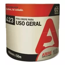 Fita Crepe Larga Com 36 Rolos De 48mm X 50m Adere