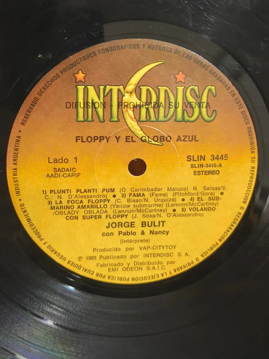 Jorge Bulit con Pablo & Nancy - Floppy y el Globo Azul - vinilo 1983