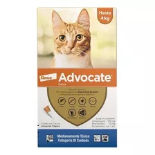 Advocate Solución Tópica Para Gato Menor 4 Kg X 1 Pipeta