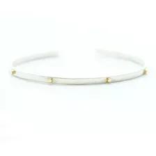 Bracelete De Prata 950 Detalhes Em Ouro 18k