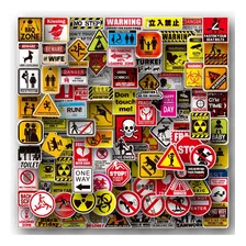 Banning Danger Stickers Warning Cartoon 10/30/50/100 Unidade