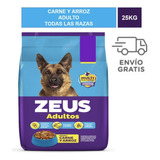 Zeus Alimento Para Perros, Sabor Carne Y Arroz 25kg