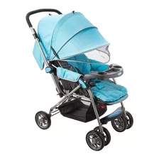 Carriola De Paseo Evenflo Grand Trip Azul Con Chasis Color Plateado