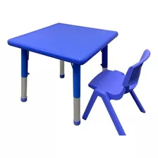 Mesa Para Niños Infantil Regulable Graduable Altura Azul 