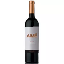 Vino Aimé Malbec X 750cc. Botella