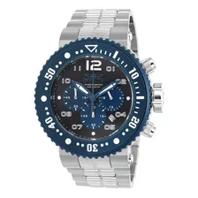 Reloj Pulsera Invicta Pro Diver 250lk, Cuarzo, Para Hombre, Con Correa De Acero Inoxidable Color Plateado, Dial Negro, Bisel Color Negro