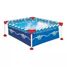 Pileta Estructural Rectangular Sol De Verano Sol 100 Con Capacidad De 500 Litros De 1.3m De Largo X 0.95m De Ancho Azul