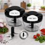 Kit 2 Triturador De Alimentos Manual 500ml 3 Lâminas Inox Sortido