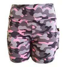 Shorts Curto Academia Com Bolso/celular Suplex