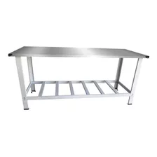 Mesa Bancada 190x70x85 P/ Cozinha Industrial Inox Reforçada*