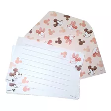 Papel De Carta Coleção Letter Set Mickey E Minnie Mouse