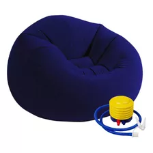 Puff Inflable Sillón Asiento Pvc Con Respaldo + Inflador