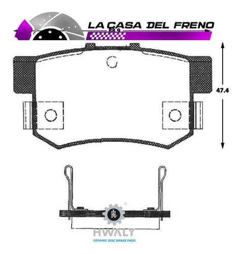 Pastilla De Freno Trasera Honda Civic 1.8 2012-2020 Foto 3