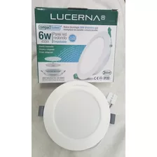 Panel Led Empotrar Redonda 6w 4 Compact Lumen Lucerna 