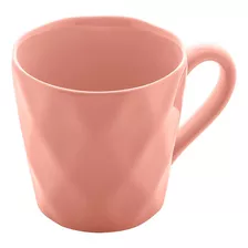 Caneca De Cerâmica Diamond Rosa 180ml Lyor