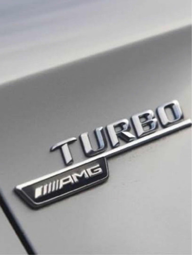 Emblema Mercedes 2 Pz Turbo Amg Cromo Compatible Foto 2