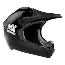 Casco Para Moto Cross Halcon Mx Road Negro Talle S 