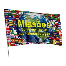 Bandeira Evangélica Para Missões 1x1,45m