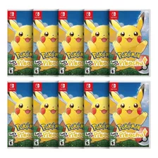 Combo Com 10 Pokemon Lets Go Pikachu Nintendo Switch Fisico