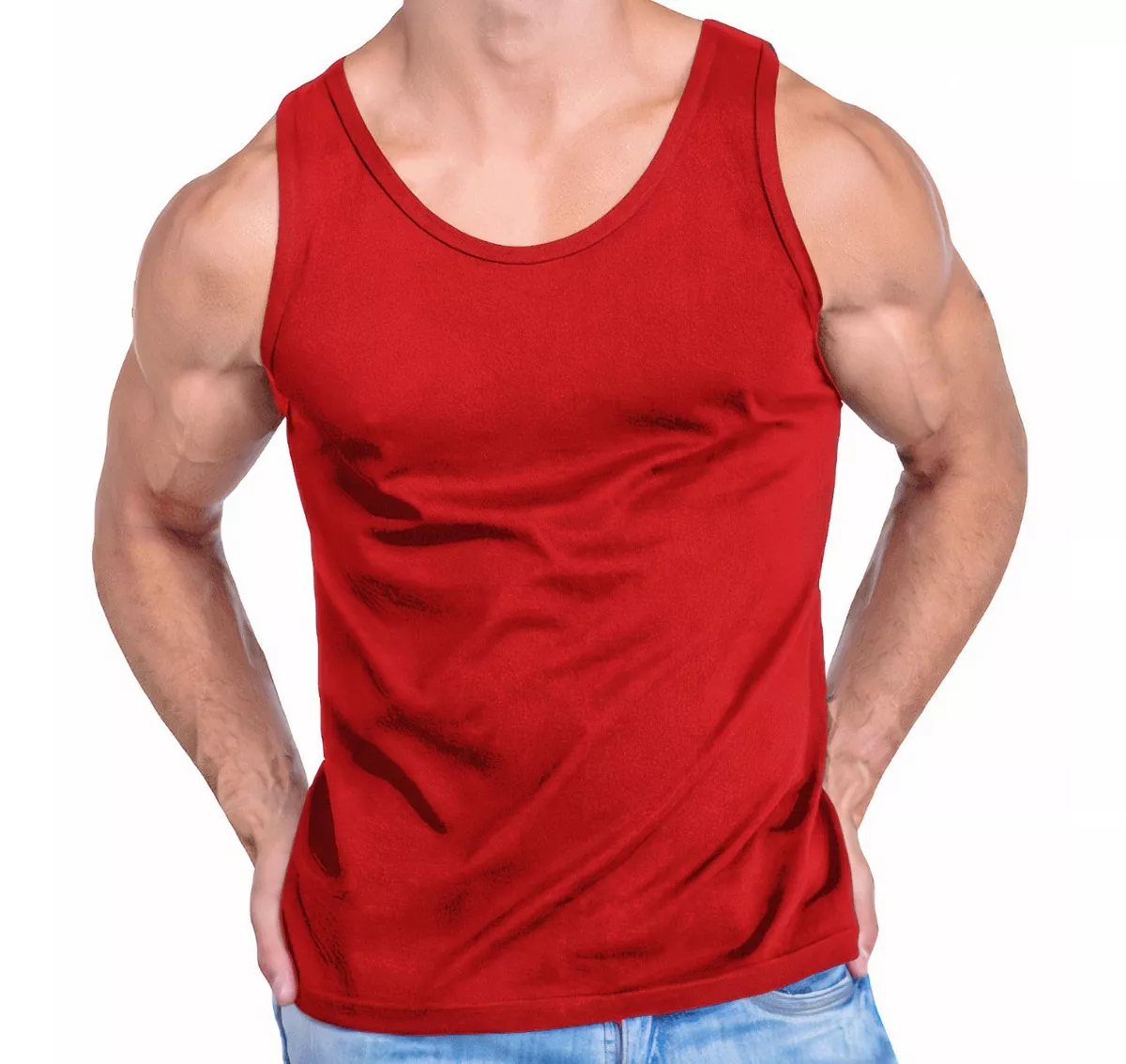 Camiseta Tank Top Hombre Gym Lisa