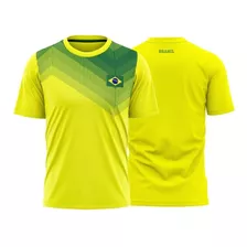Camisa Brasil Infantil Verde E Amarelo Torcedor