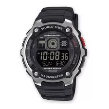 Relógio Casio Masculino Digital Hora Mundial Ae-2000w-1bvdf