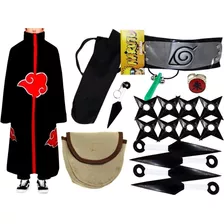 Kit Manto Akatsuki Shuriken Kunai Naruto Colar Tsunade Anel 