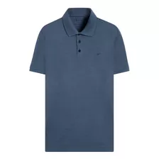 Polo Ellus Masculina Piquet Classic Azul Mescla