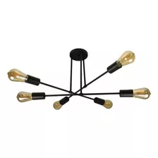 Lustre Sputnik Aranha 6 Braços Luminária Industrial 6 X E27