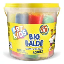 Massa Para Modelar Criativa Art Kids Big Balde 30 Un 1,5kg