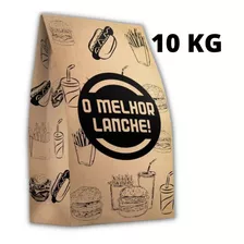 500 Sacos Papel Kraft Sos G 10 Kg Delivery Lanche Hambúrguer