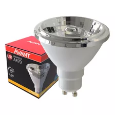 10 Lampada Led Ar70 4,8w Branco Quente 2700k Gu10 Foco 24°