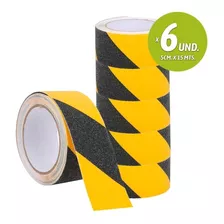 Cinta Antideslizante Amarillo-negro 5cm X 15m (pack 6 Und)