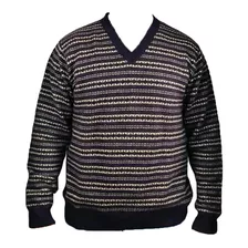 Sweater Rayado De Lana Cuello En V Lacoste Hombre